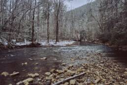 River by the Creeper Trail in Winter, Damascus, Virginia