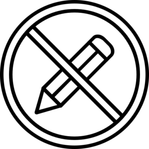 no-writing icon